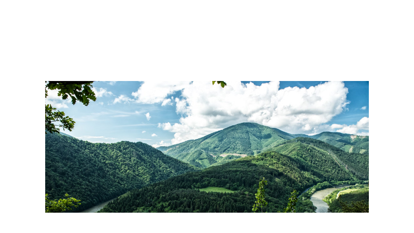 Forested valley with mountains and river
